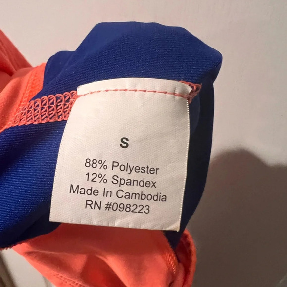 BCB size small blue and coral leggings. - Picture 7 of 8